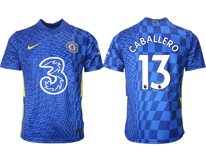 Men 2021-2022 Club Chelsea FC home aaa version blue #13 Soccer Jersey